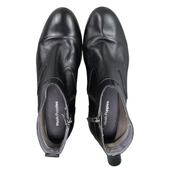 Hush Puppies Shoes Mens 10 Ankle Boots Shepsky Black Leather Zip Dress Classic main image 4